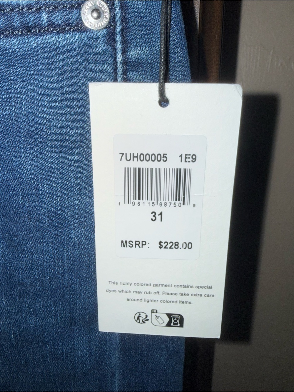 NWT 7 for All Mankind Ultra High Rise Jo - Picture 4 of 4